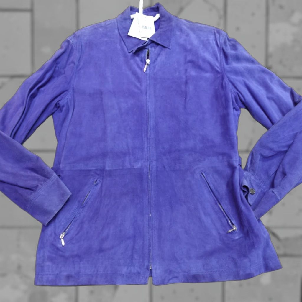 Vintage VINTAGE Polo Sport Jacket Men L Blue Purple Suede NWT 1195 Sports Polo Ralph Lauren Shirt? Size US L / EU 52-54 / 3 - 1 Thumbnail