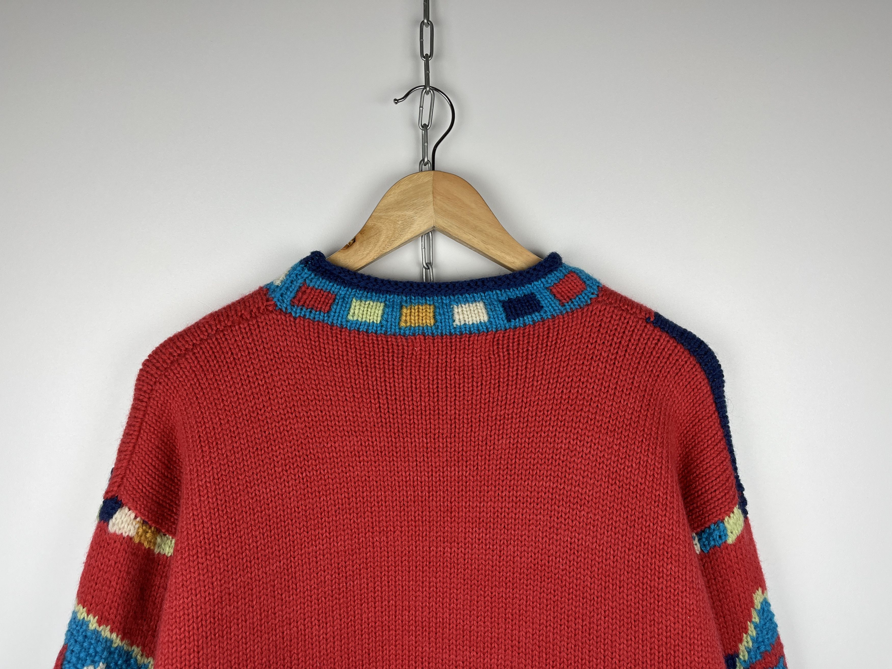 Vintage PACO Abstract Geometric Crazy Wool Knit Sweater Size S/M Size US S / EU 44-46 / 1 - 11 Thumbnail