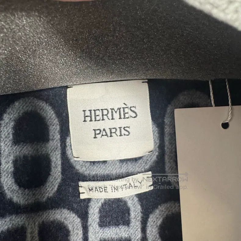 Hermes Hermes Navy Blue Reversible Pig Nose扣 Full Print Overcoat Size XS / US 0-2 / IT 36-38 - 4 Thumbnail
