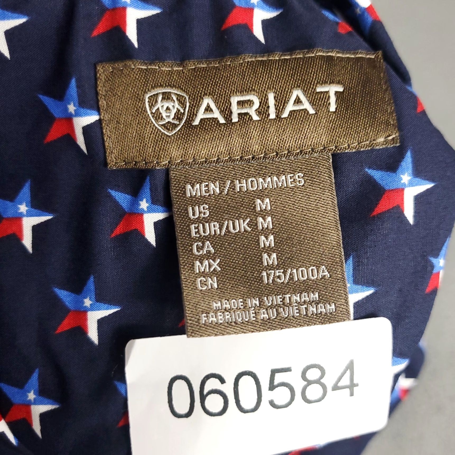 Ariat Ariat Blue Western Shirt Mens Medium Long Sleeve Pearl Snap Button Geometric Print Size US M / EU 48-50 / 2 - 7 Thumbnail