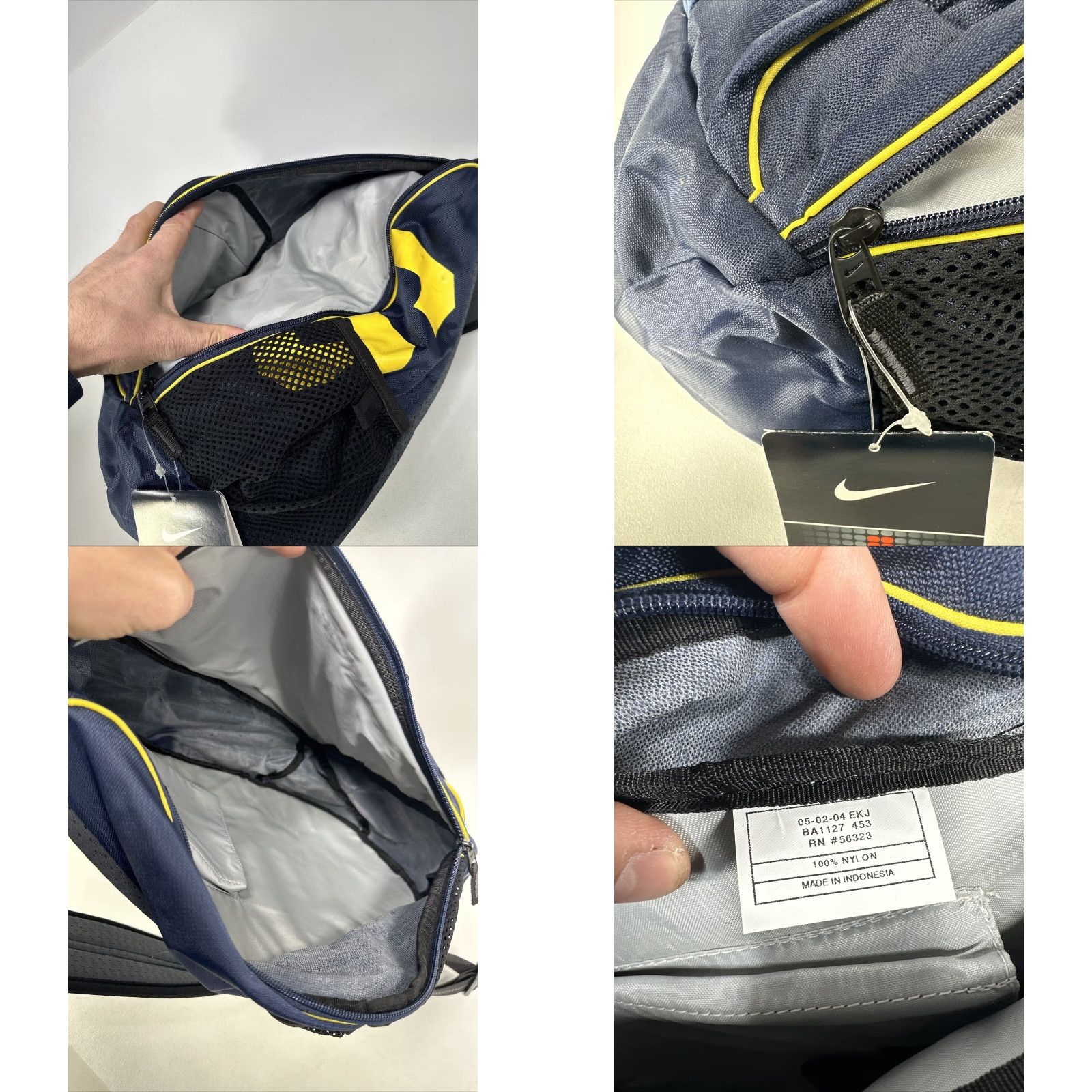 Nike VINTAGE Nike Air Varsity Mono 21 liter Backpack Unisex Adults Blue Mens Womens Boys Girls 2004 New Old Stock w/Tags Size ONE SIZE - 9 Thumbnail