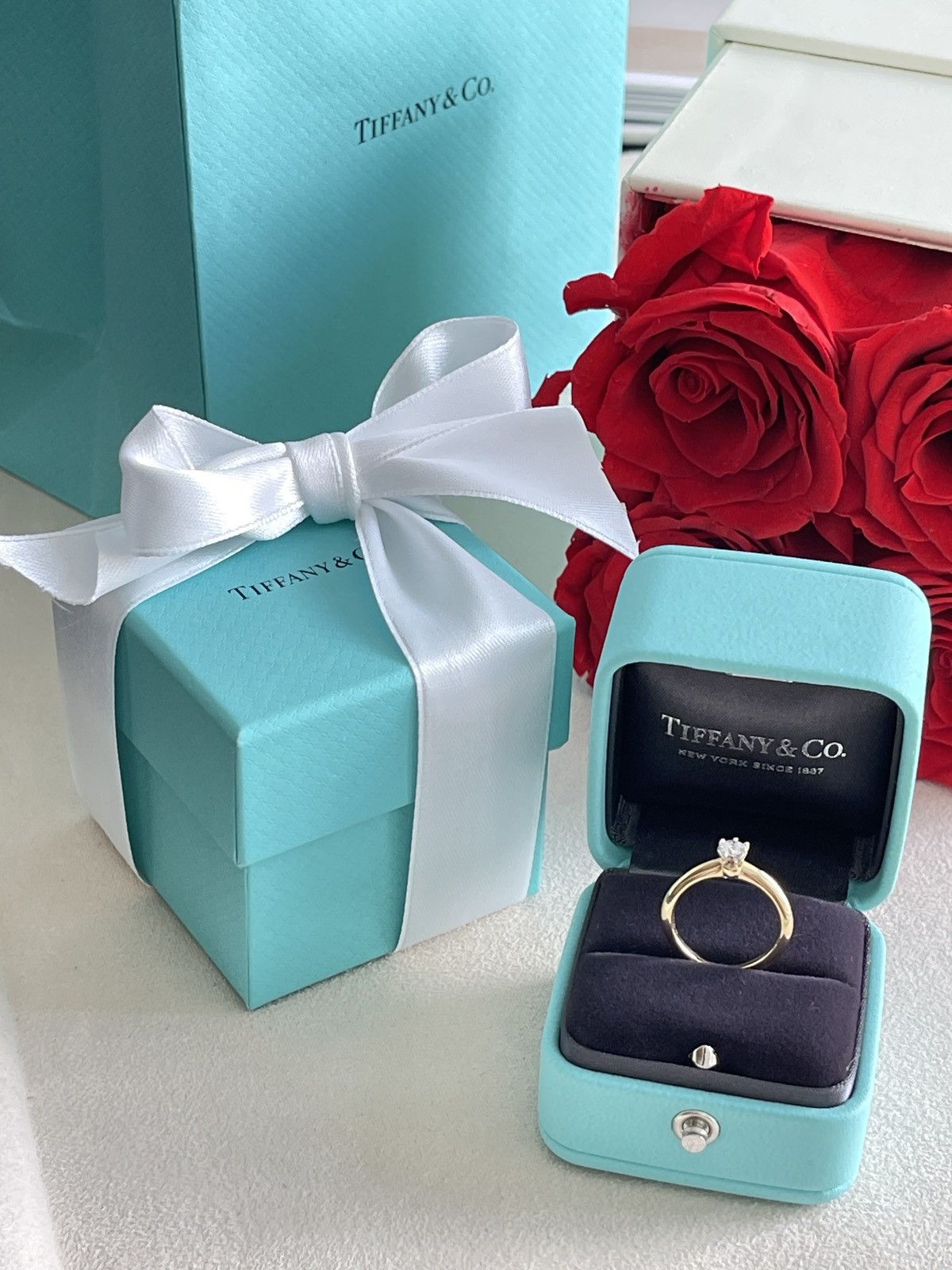 Tiffany & Co. Tiffany & Co. Solitaire YG Diamond Ring .18ct sz 4.5 Size ONE SIZE - 1 Thumbnail