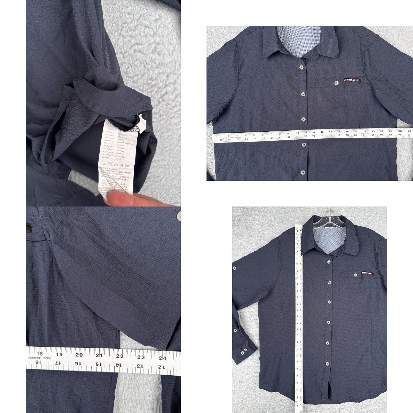 Vintage Little Donkey Andy Shirt Men Large Blue Button Up Fish Angler Vented Long Sleeve Size US L / EU 52-54 / 3 - 8 Thumbnail