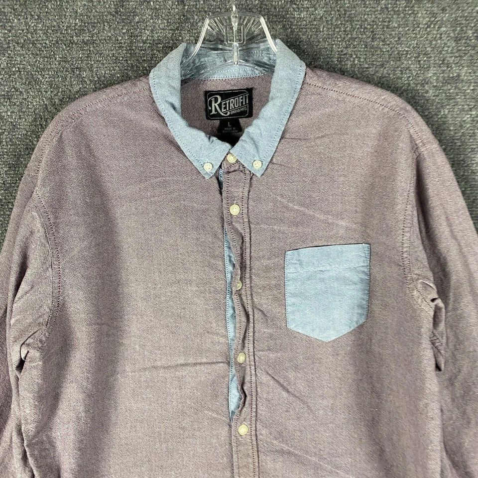 Retrofit Retrofit Button Down Shirt Men's Large Long Sleeve Cotton L Size US L / EU 52-54 / 3 - 2 Thumbnail