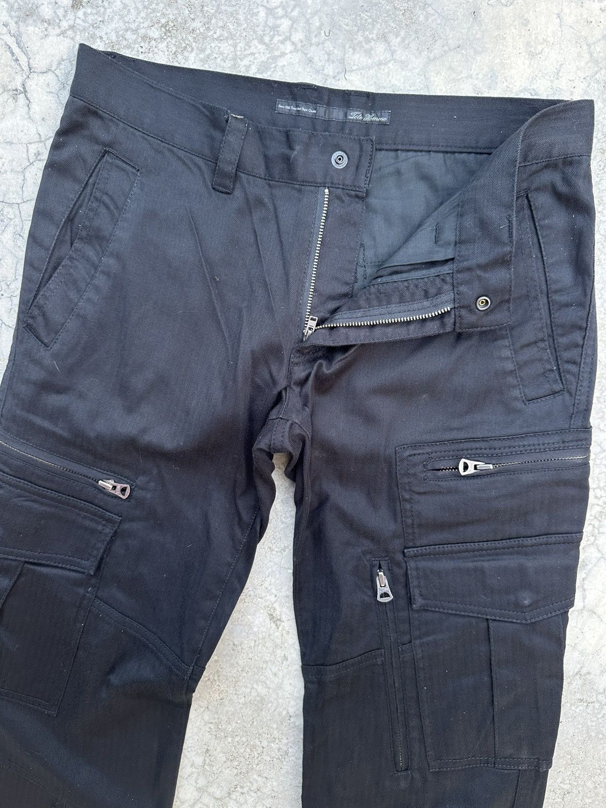 Tete Homme Vintage Tete Homme HBT Cargo Flare Trousers Pants Size US 32 / EU 48 - 6 Thumbnail