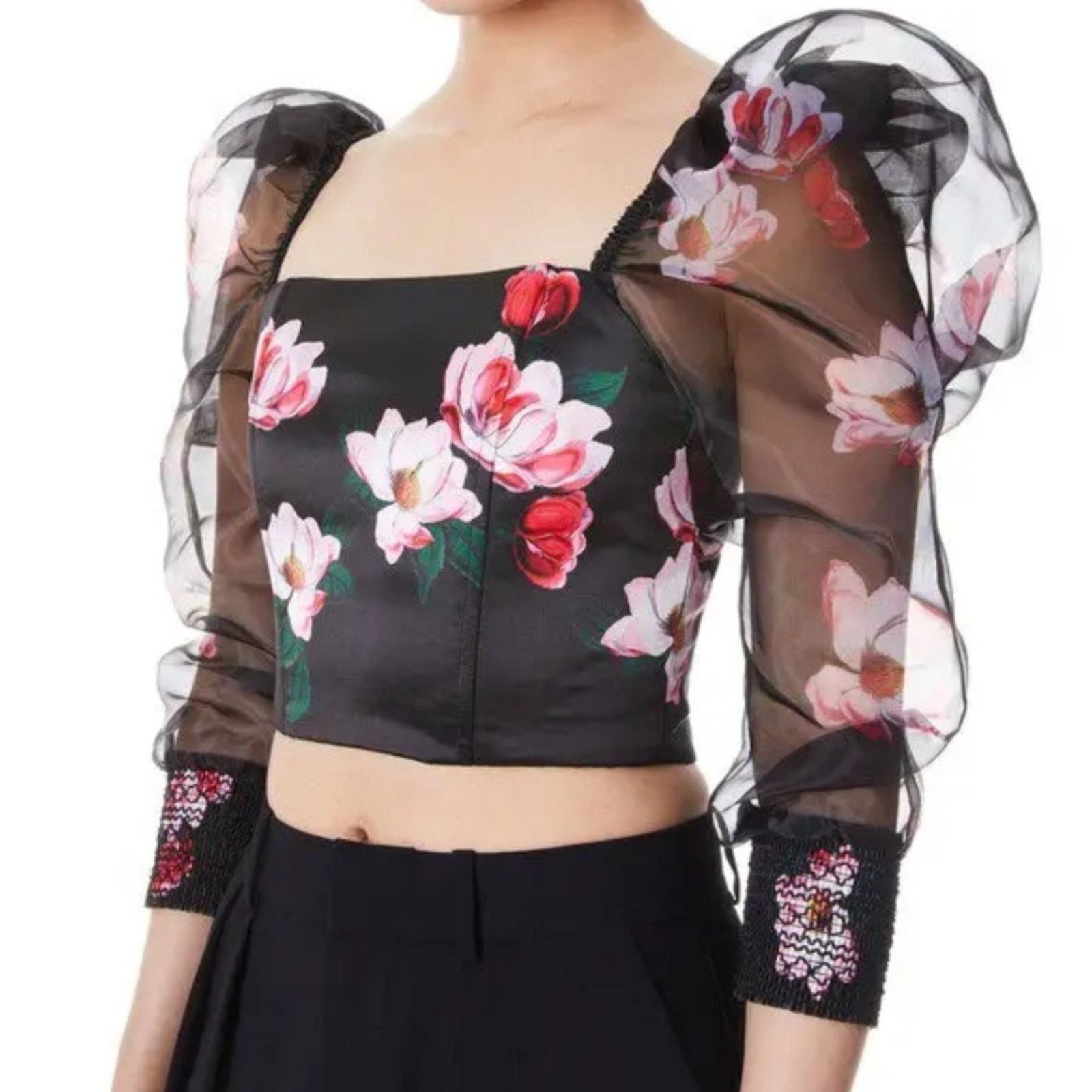 Alice + Olivia Nwot- Alice + Olivia Baharia Bustier Crop Top -Sz 0 Size XS / US 0-2 / IT 36-38 - 1 Thumbnail