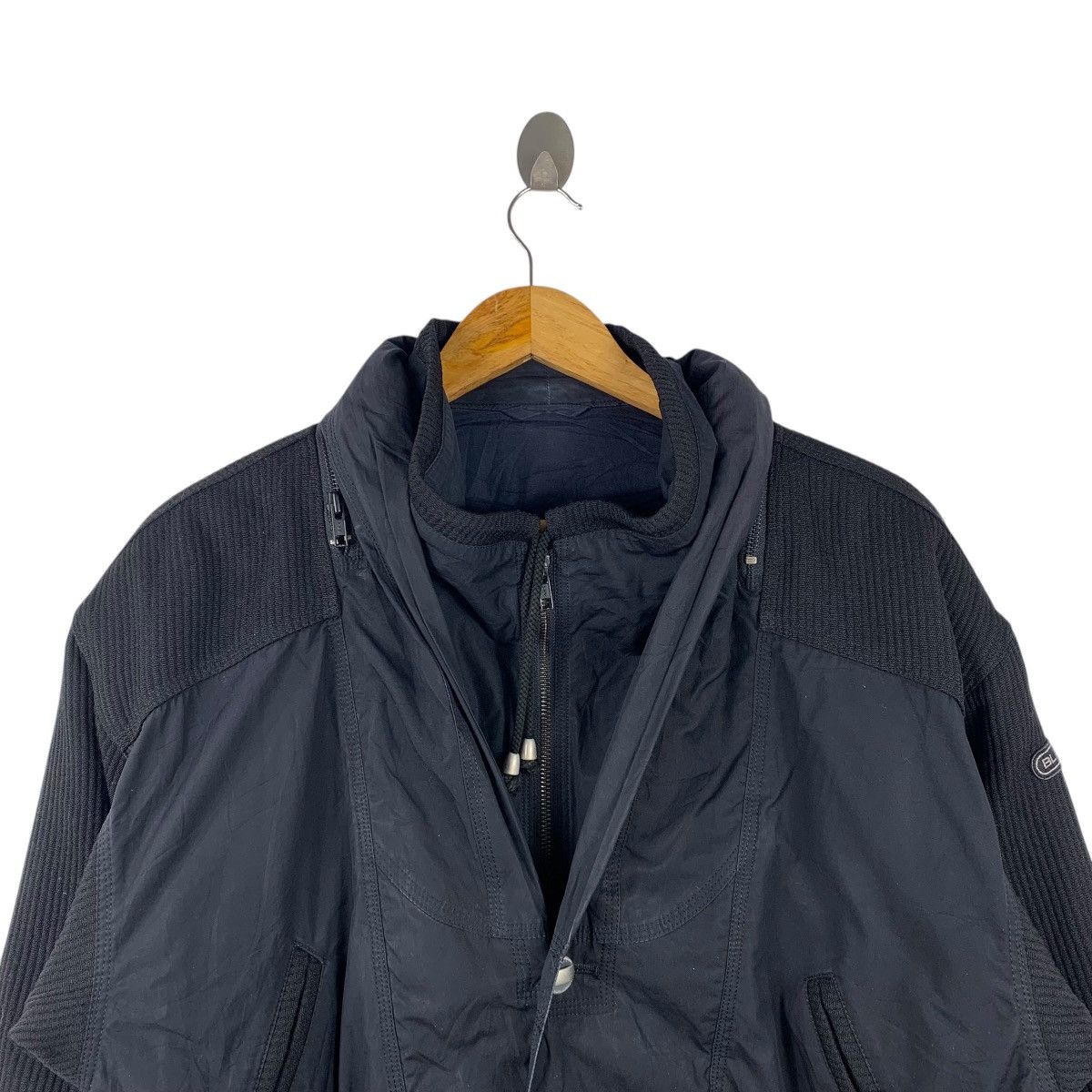 Vintage Vintage BLACK PIA Motorsport Double Collar Bomber Jacket Size US S / EU 44-46 / 1 - 4 Thumbnail