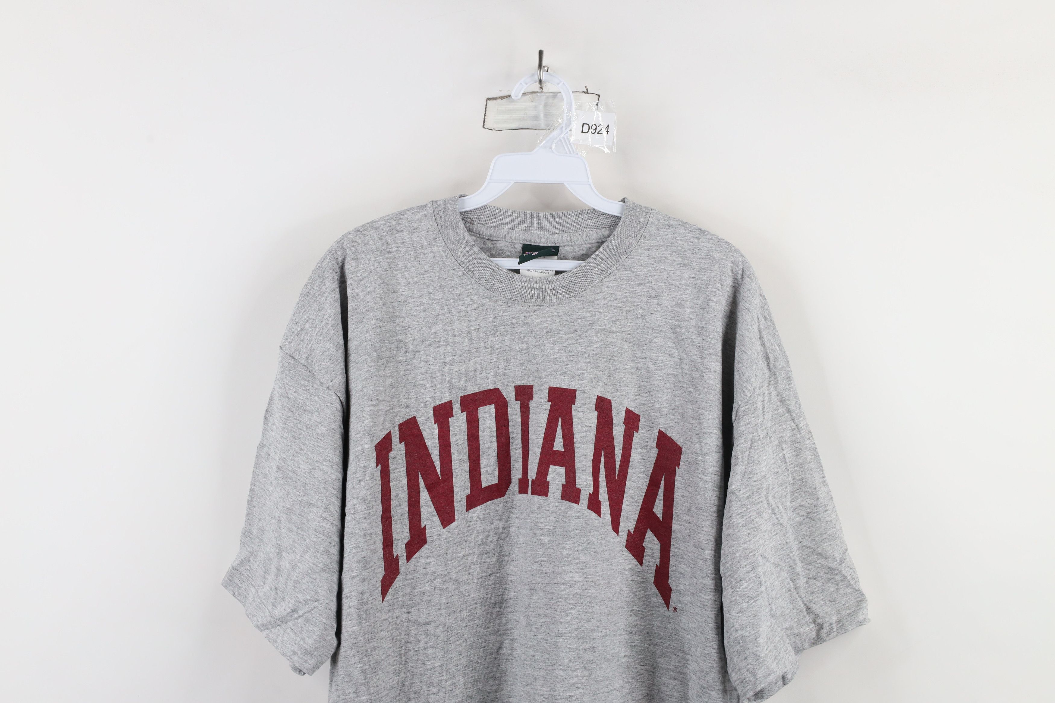 Vintage Vintage 90s Indiana University Short Sleeve T-Shirt Gray Size US XXL / EU 58 / 5 - 2 Thumbnail