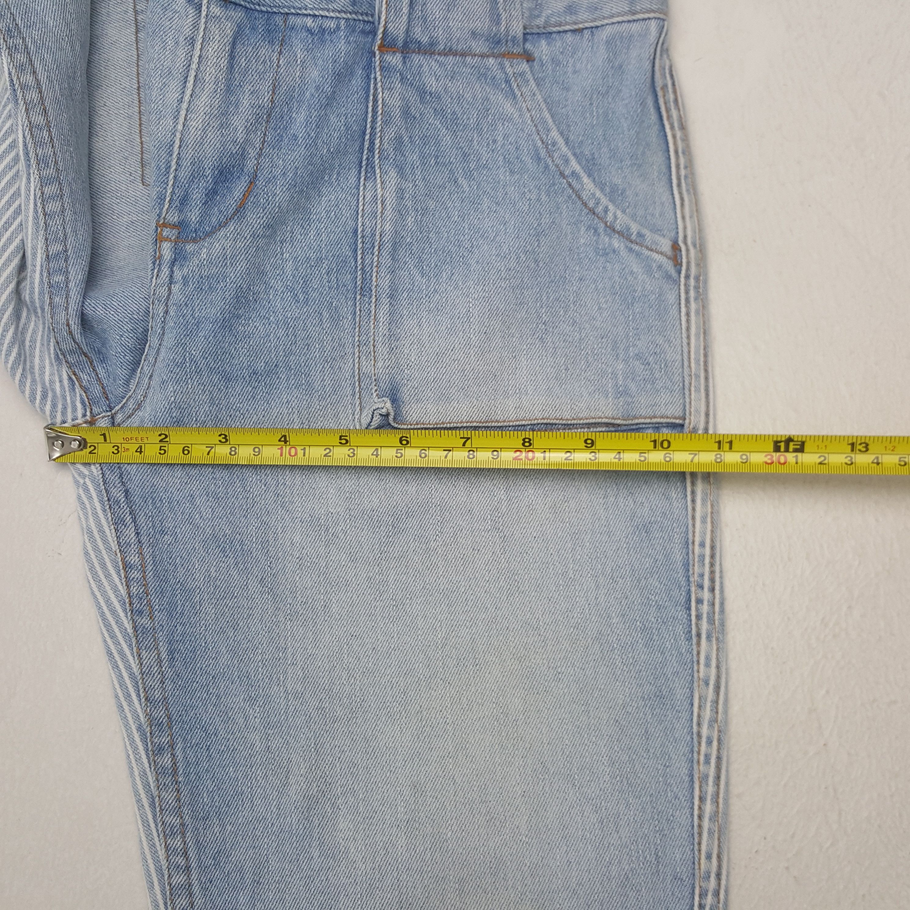 Japanese Brand Vintage Point Striped Style Denim Jeans Size US 29 - 9 Thumbnail
