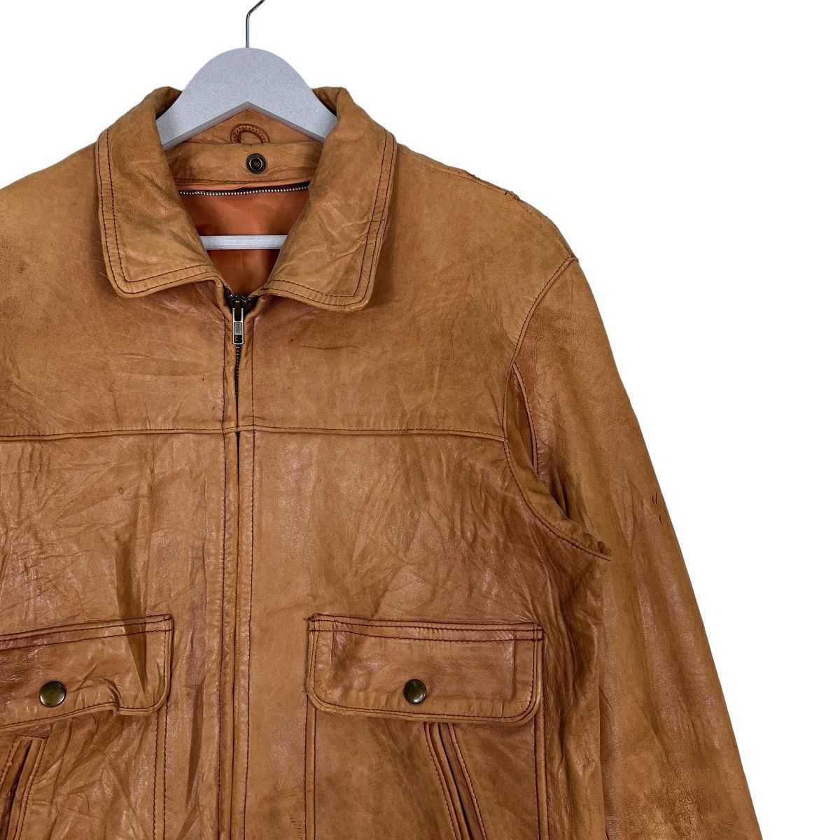 Japanese Brand 🔥 70s VINTAGE LEATHER JACKET Size US M / EU 48-50 / 2 - 6 Thumbnail