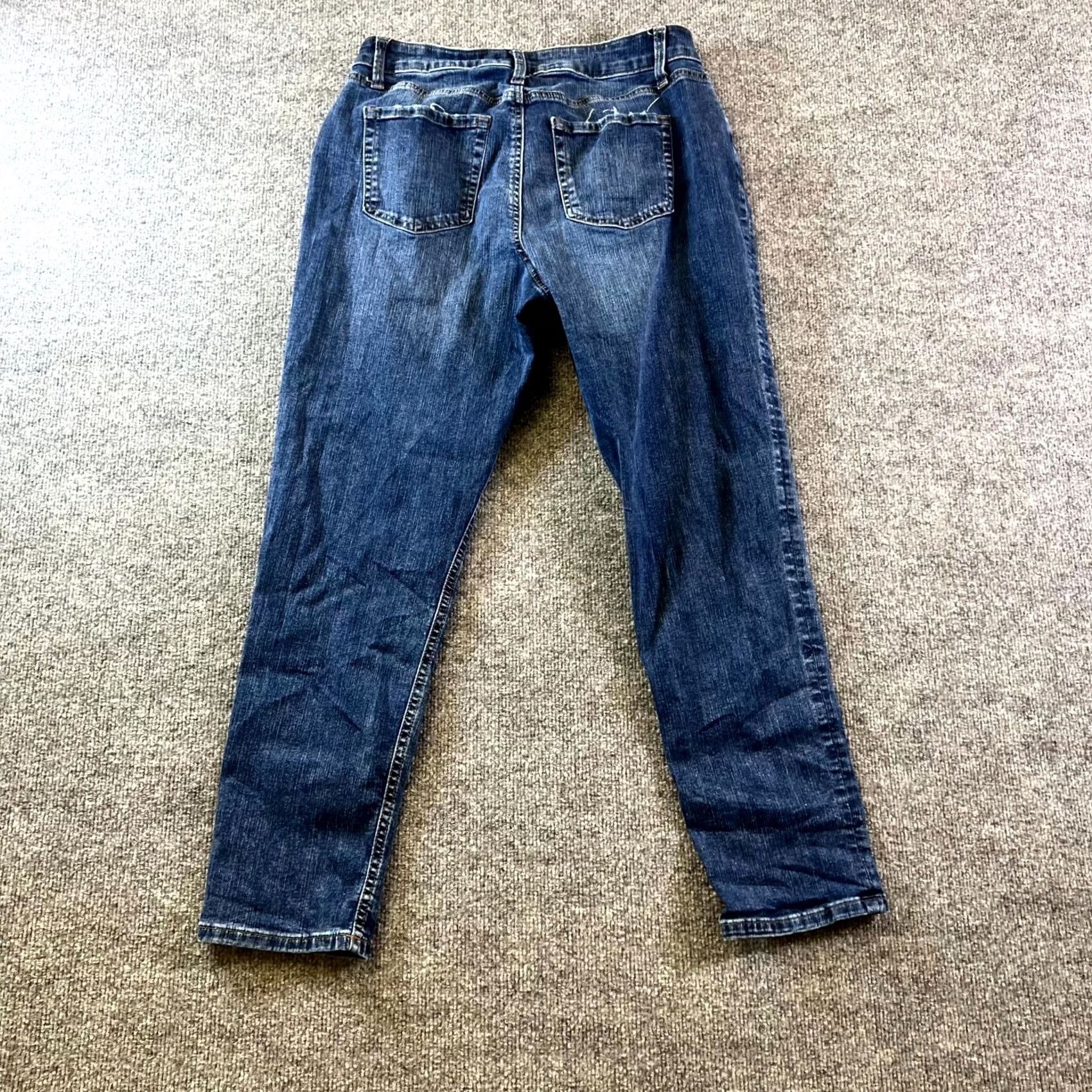 Vintage VINTAGE Maurices Jeans Womens 12 Blue Cotton Denim Straight Faded Travel Stretch Size 34" / US 12 / IT 48 - 7 Thumbnail