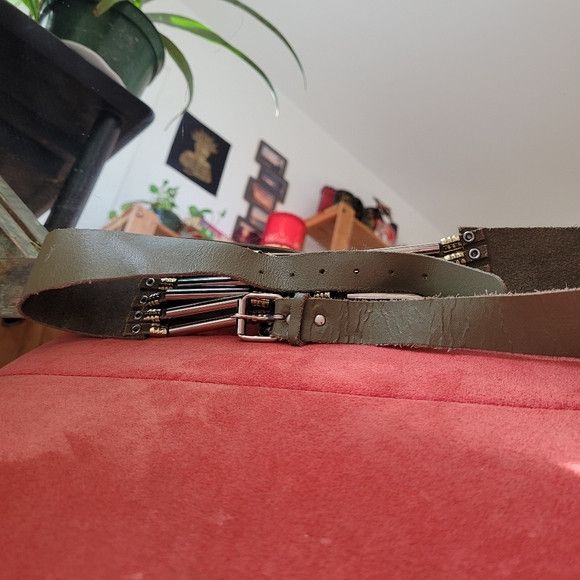 Vintage Vintage creations Alrez jewelry leather belt- Lg Size ONE SIZE - 3 Thumbnail