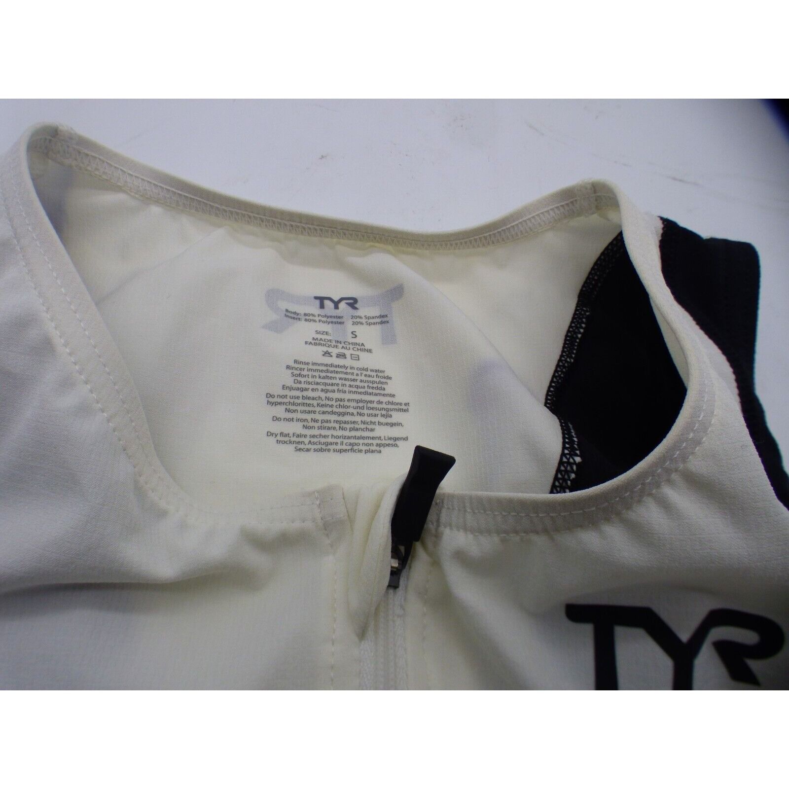 Other TYR Women's Competitor Singlet, White/Black, Size S Size S / US 4 / IT 40 - 9 Thumbnail