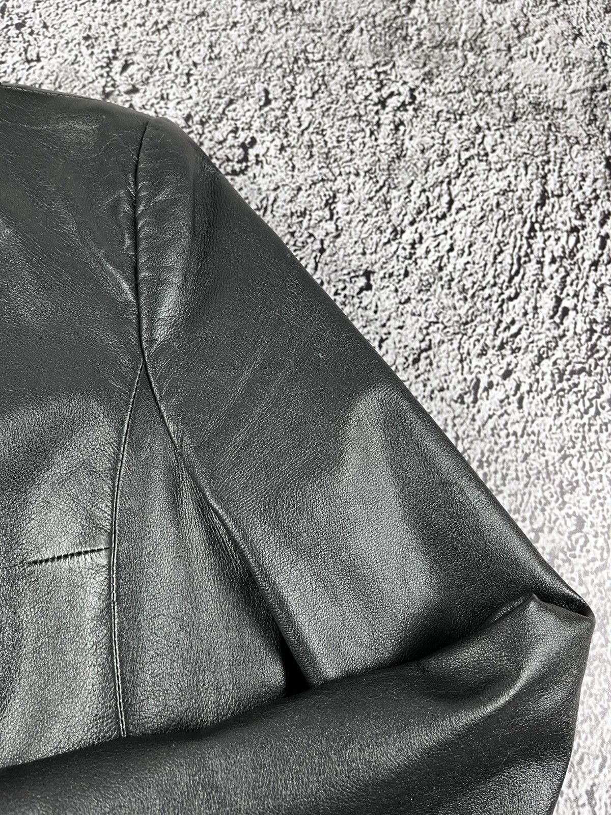 Genuine Leather Vintage Y2K Leather blazer jacket luxury avantgarde Size M / US 6-8 / IT 42-44 - 6 Thumbnail
