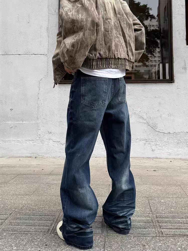Designer × Jean × Vintage Vintage wash Y2K micro flare baggy jeans Size US 34 / EU 50 - 1 Thumbnail
