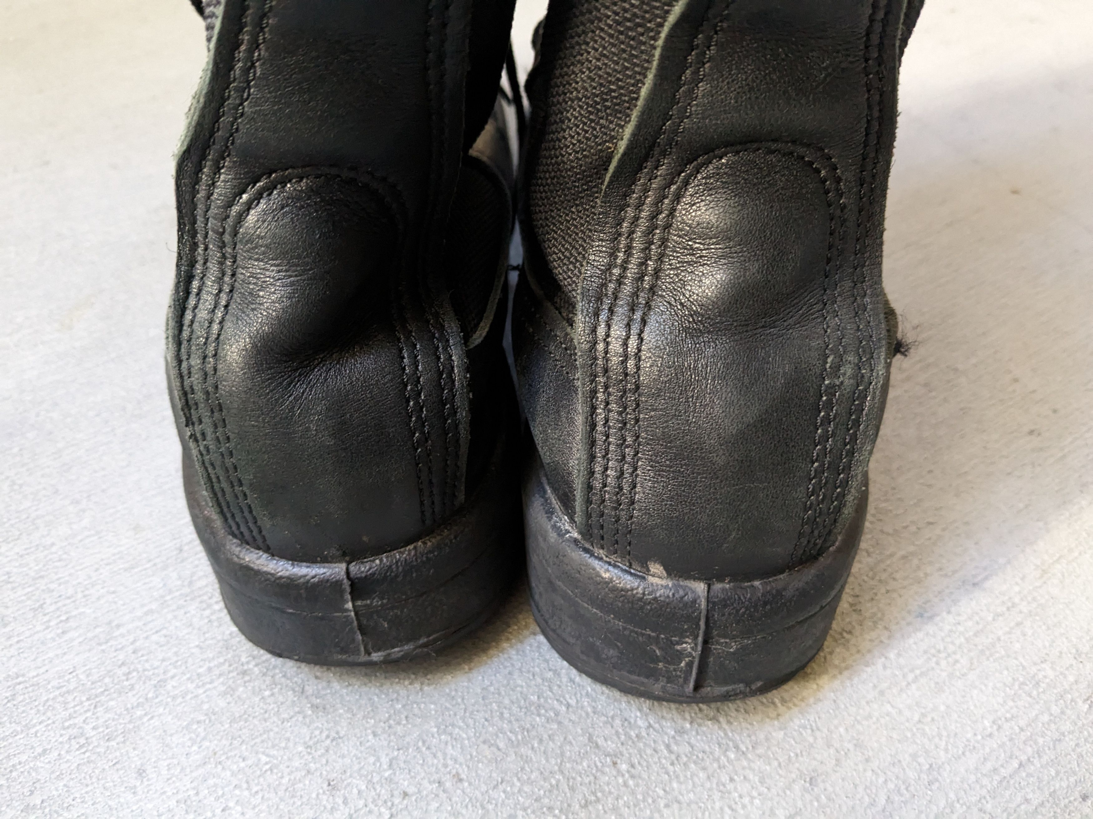 Genuine Leather Combat Boots Black 9 Leather Biker Chunky Lace Up Rubber Size US 9 / EU 42 - 12 Thumbnail