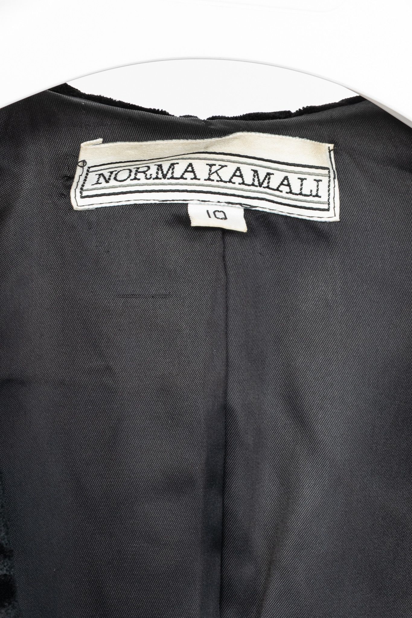 Norma Kamali Norma Kamali Vintage 80's Velvet Squiggle Hooded Jacket Size L / US 10 / IT 46 - 4 Thumbnail