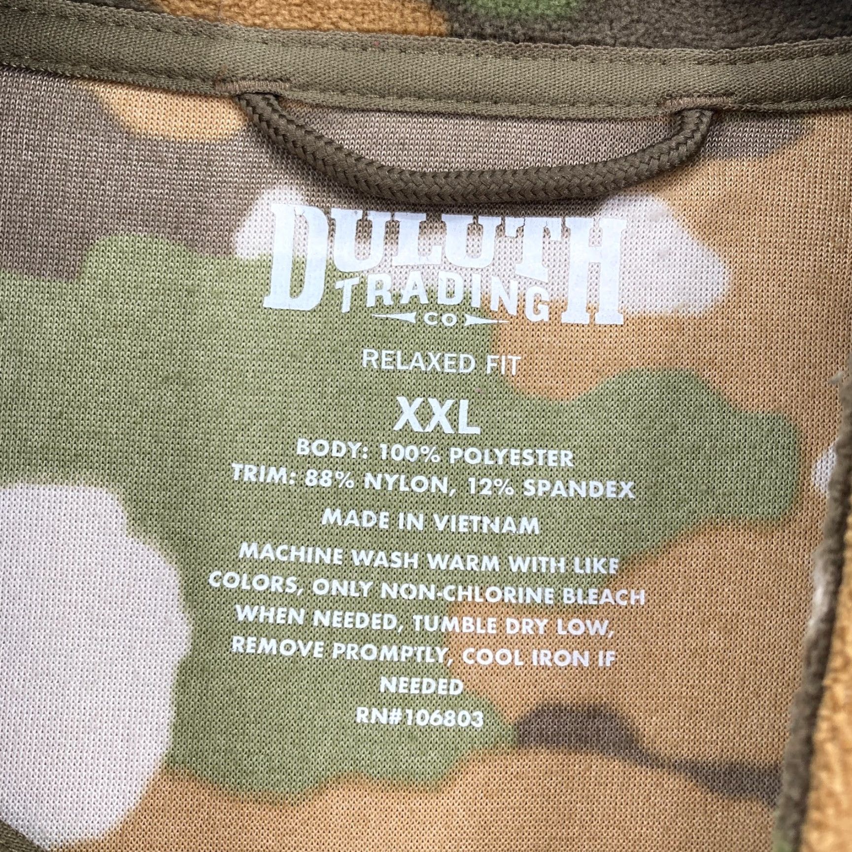 Vintage Duluth Fleece Half Zip Pullover Sweatshirt Mens 2XL Relaxed Green Camouflage Camp Outdoor Hiking Hunting Logo Zipper Mock Neck Size US XXL / EU 58 / 5 - 4 Thumbnail