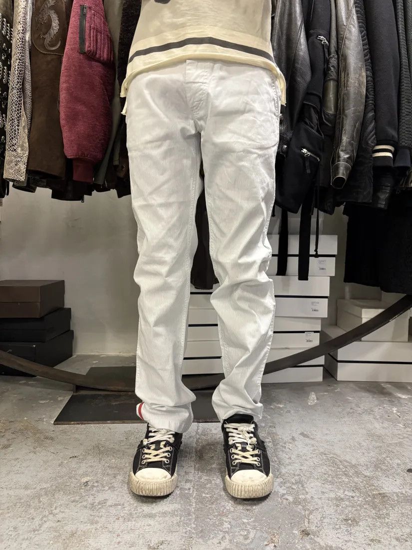 Designer × Prada × Vintage 2000s Prada Linea Rossa White Striped Pants Size US 32 / EU 48 - 4 Thumbnail