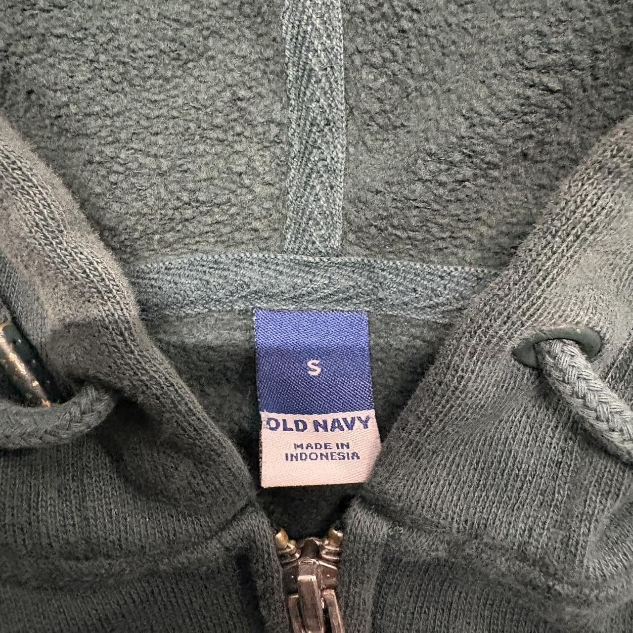 Old Navy × Vintage Crazy Vintage Y2K/2000s Blank Forest Green Streetwear Zipup Hoodie! Size US S / EU 44-46 / 1 - 3 Thumbnail