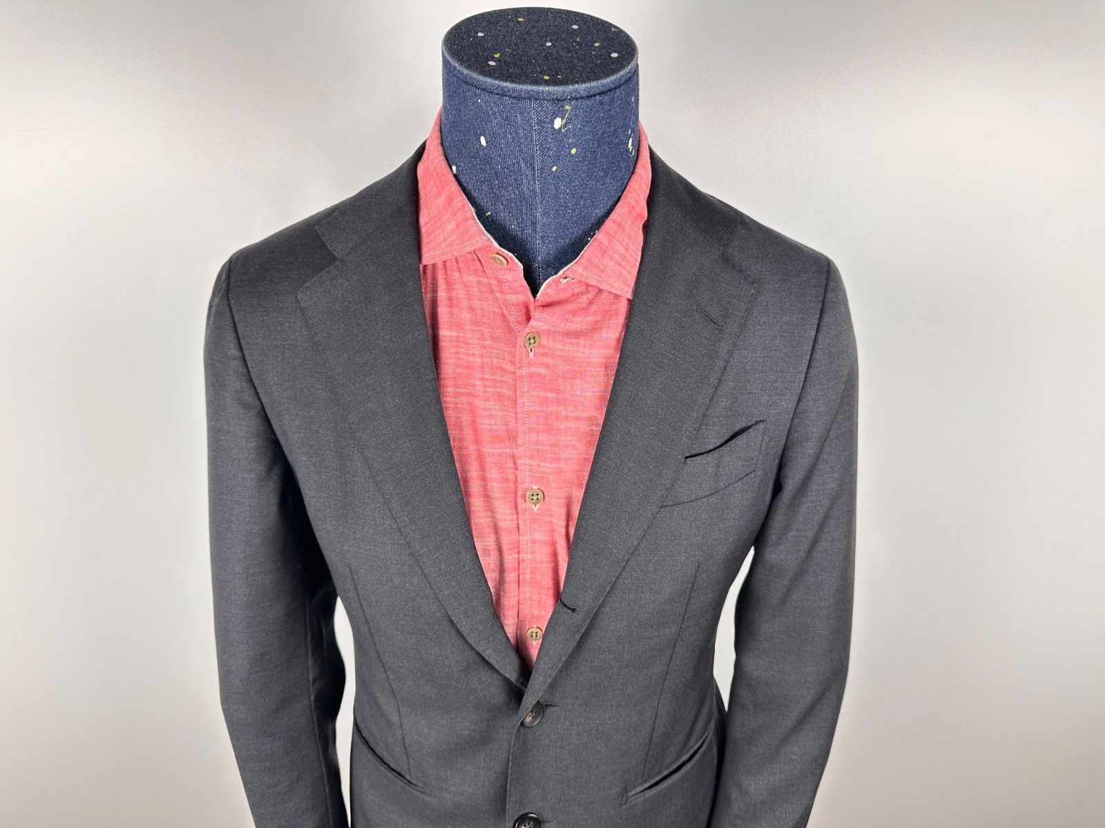 Suitsupply Suitsupply Havana Jetted Blazer Grey Wool Lined Sport Coat Size 36R - 2 Thumbnail