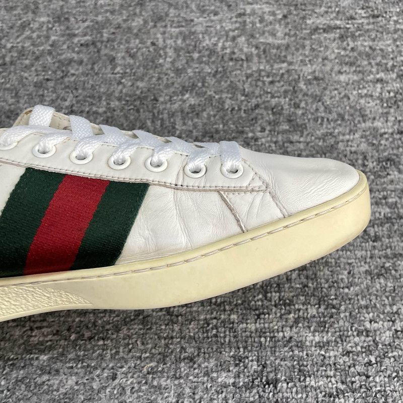 Gucci Gucci Ace White Leather Low-Top Sneakers -2508 Size US 7.5 / EU 40-41 - 1 Thumbnail