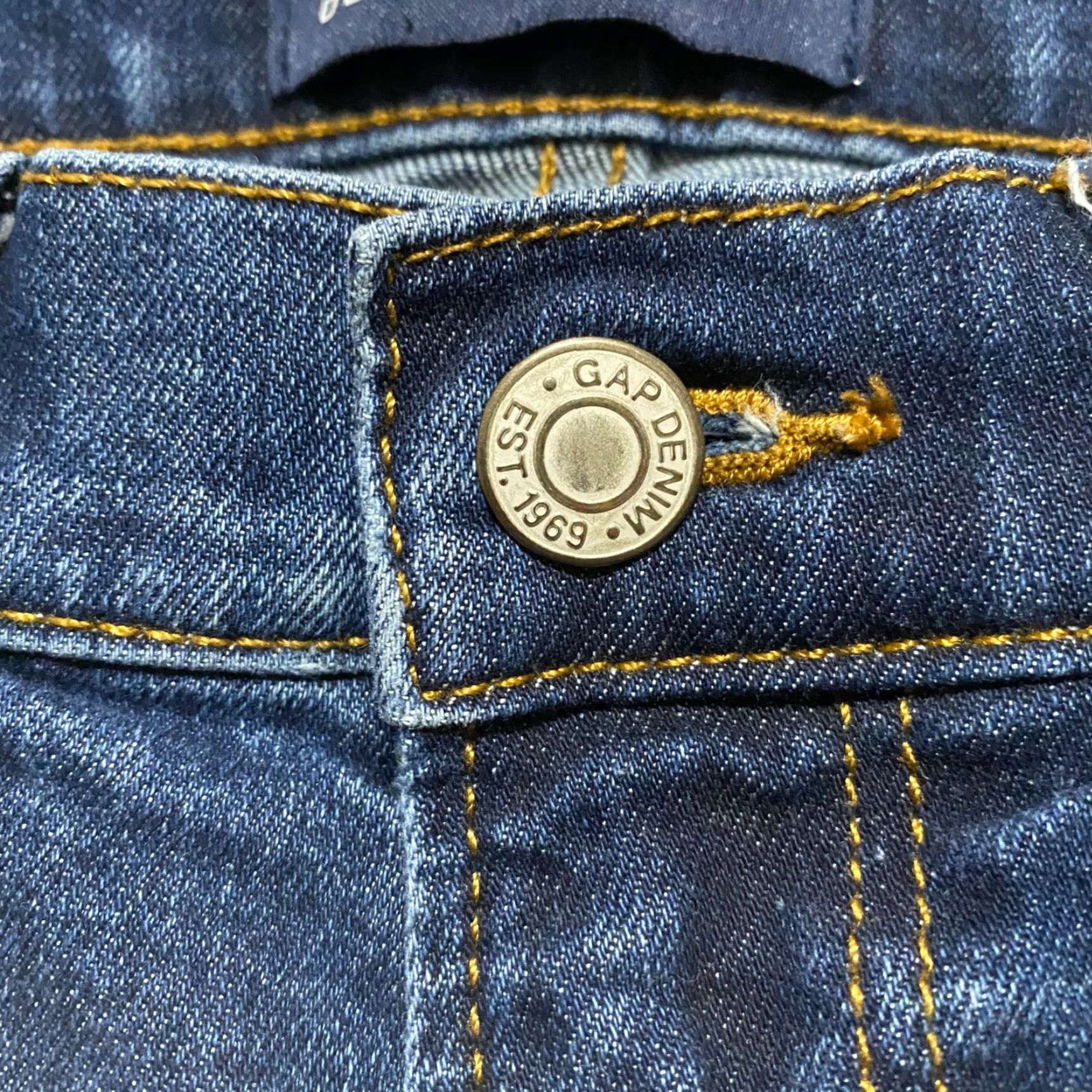 Gap Gap Jeans 29x30 Blue Denim Medium Wash Slim Straight Mid Rise Stretch Jeans Mens Regular 5-Pocket Blue 2101 Size US 29 - 4 Thumbnail