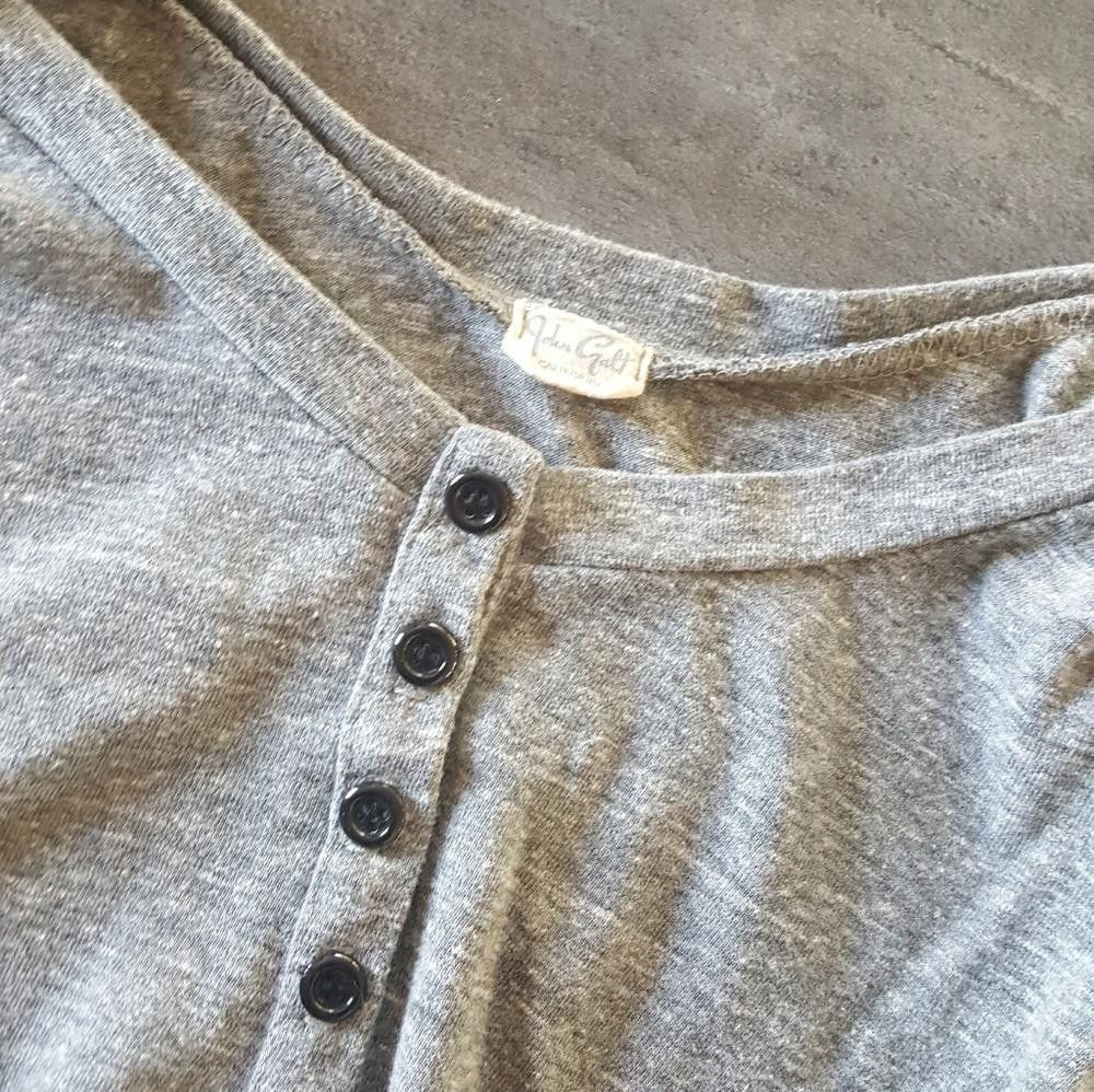 Designer Grey Black Button Detailed Melville Long Sleeve Size ONE SIZE - 3 Thumbnail