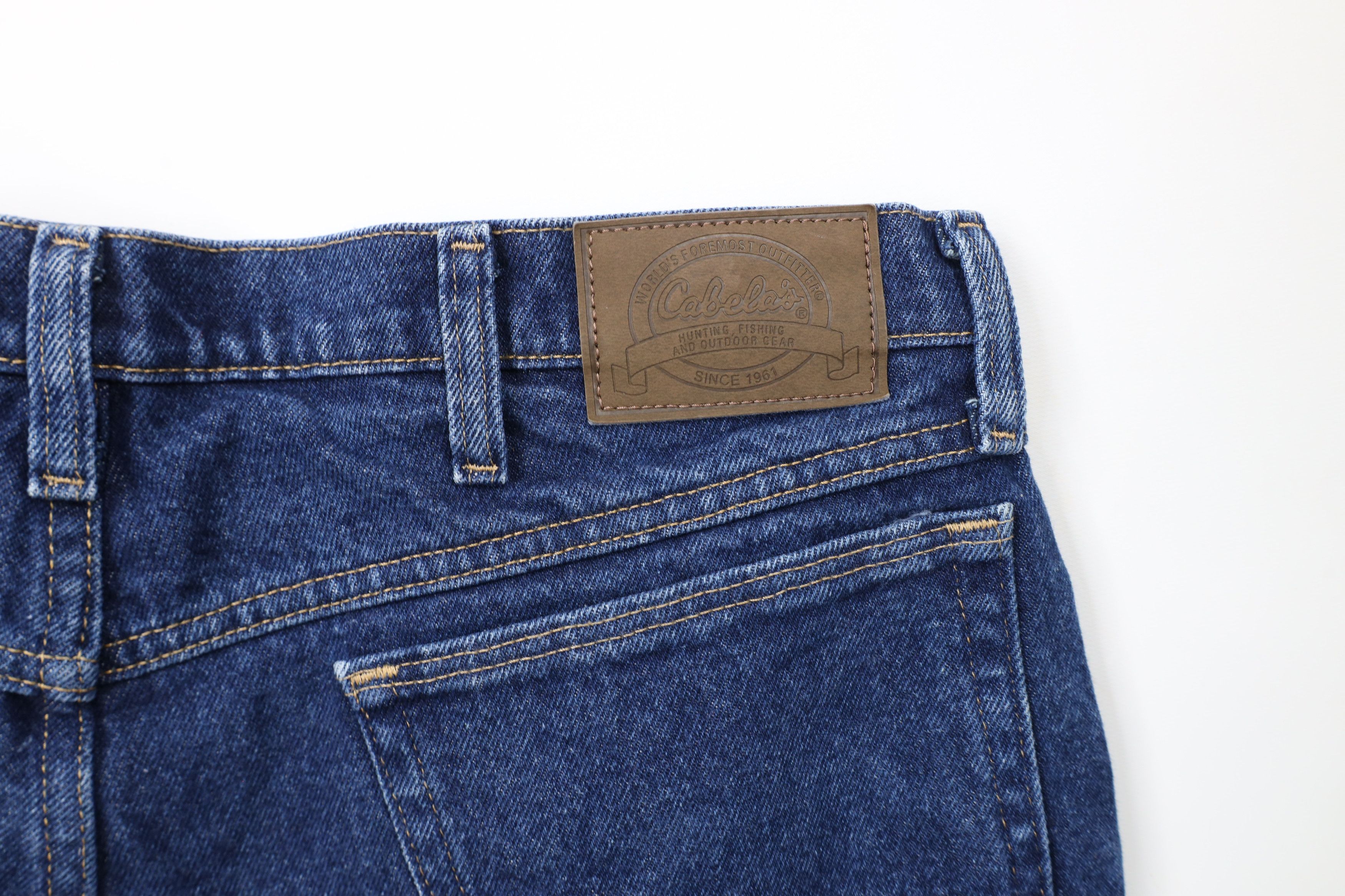 Cabelas × Vintage Vintage Cabelas Heavyweight Flannel Lined Denim Jeans Blue Size US 36 / EU 52 - 13 Thumbnail
