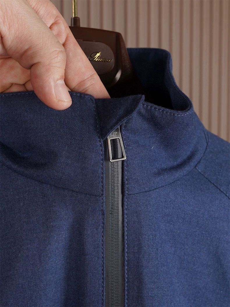 Loro Piana LORO PIANA GOK Classic series men's zipper stand collar ja Size US XL / EU 56 / 4 - 6 Thumbnail