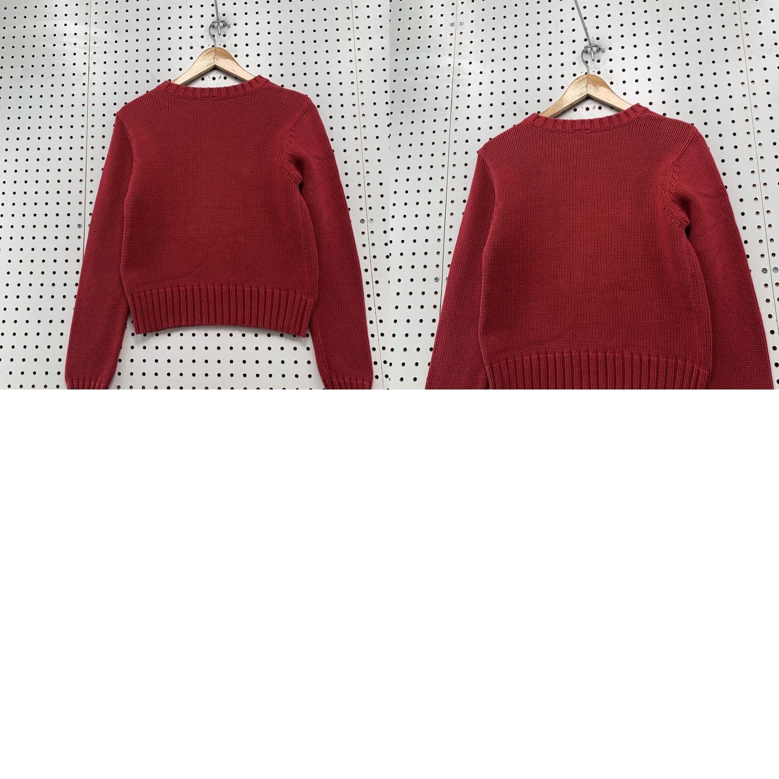 Tommy Hilfiger VINTAGE Tommy Jeans Sweater Womens Red L Knit Crew Neck Long Sleeve Size L / US 10 / IT 46 - 8 Thumbnail