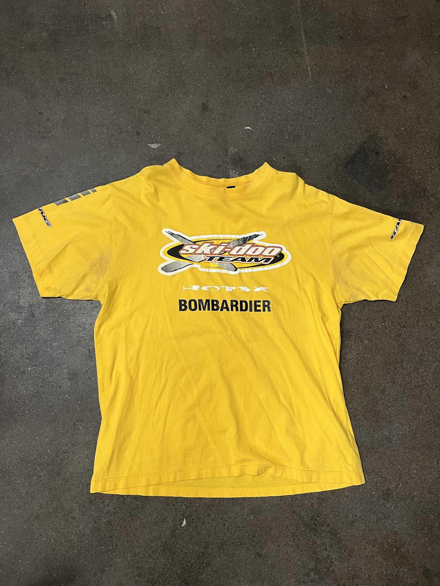 Vintage Vintage 1990s Ski Doo Rotax Bombardier Racing Tee Size M Size US M / EU 48-50 / 2 - 1 Thumbnail