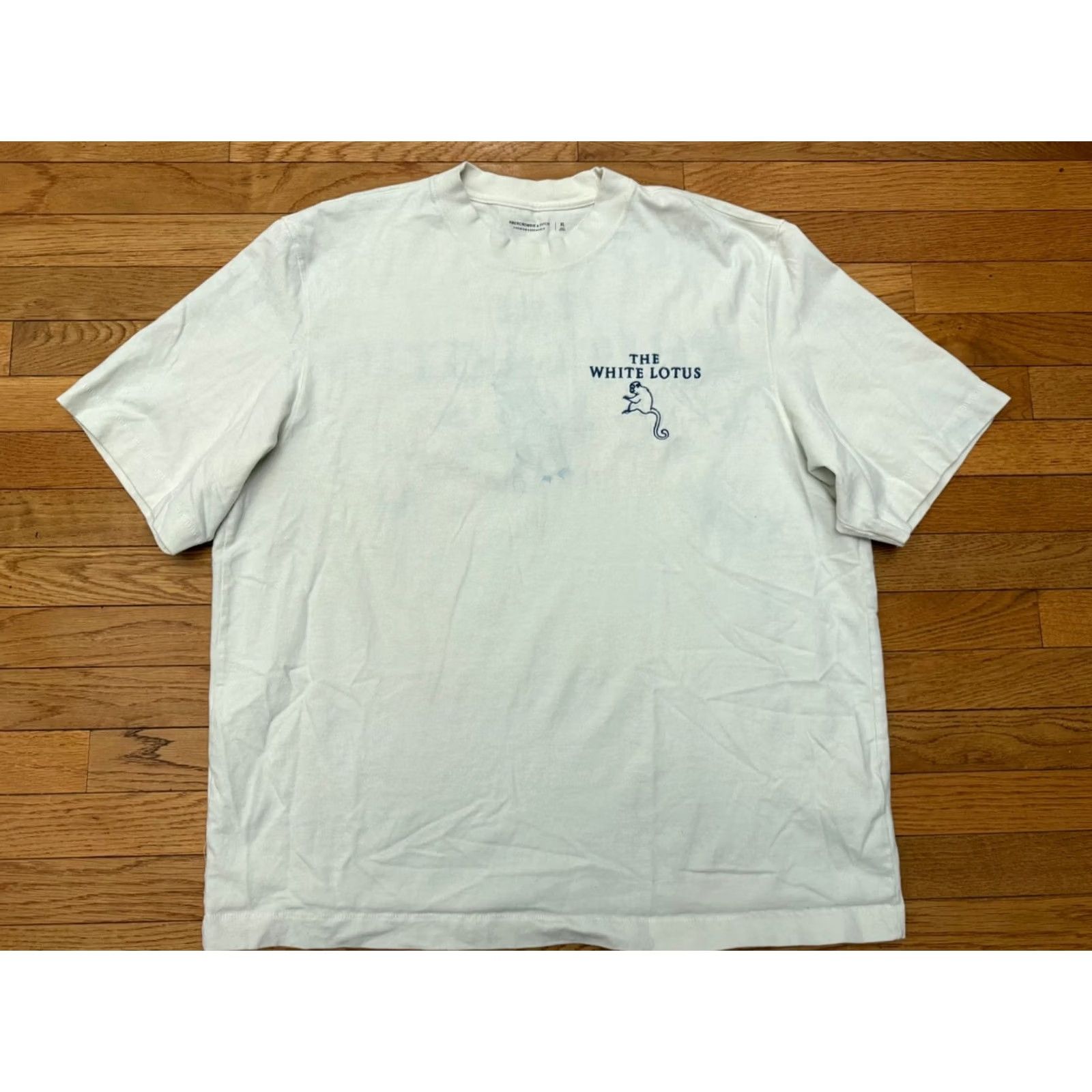 Abercrombie & Fitch Abercrombie & Fitch White Cotton Unisex T-Shirt XL Short Sleeve Mens Shirt M4 Size US XL / EU 56 / 4 - 2 Thumbnail