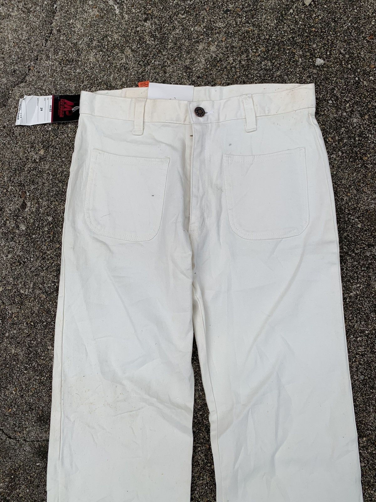 Japanese Brand × Vintage Steals! Vintage NOS Big G Blue Jeans Japan Cream Denim Size US 29 - 4 Thumbnail
