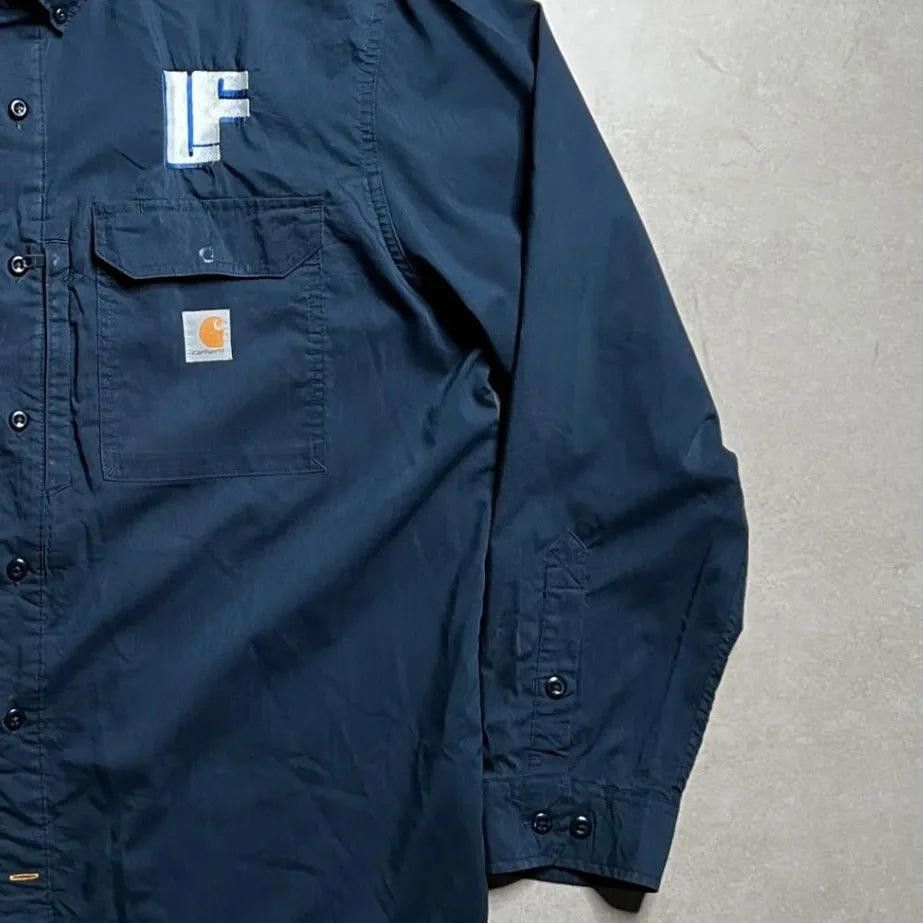 Designer Vintage Carhartt Navy Shirt - XL Size US XL / EU 56 / 4 - 5 Thumbnail