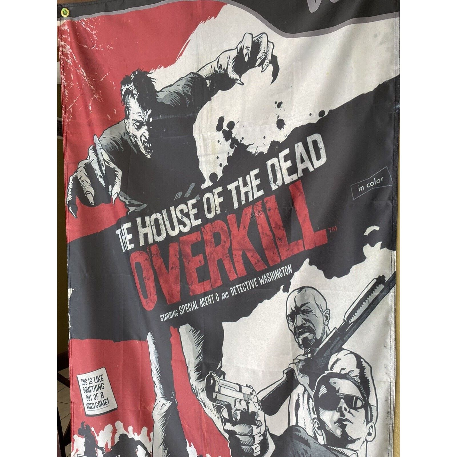 Other The House of the Dead Overkill 5ft Flag Nintendo Wii SEGA Size ONE SIZE - 2 Thumbnail