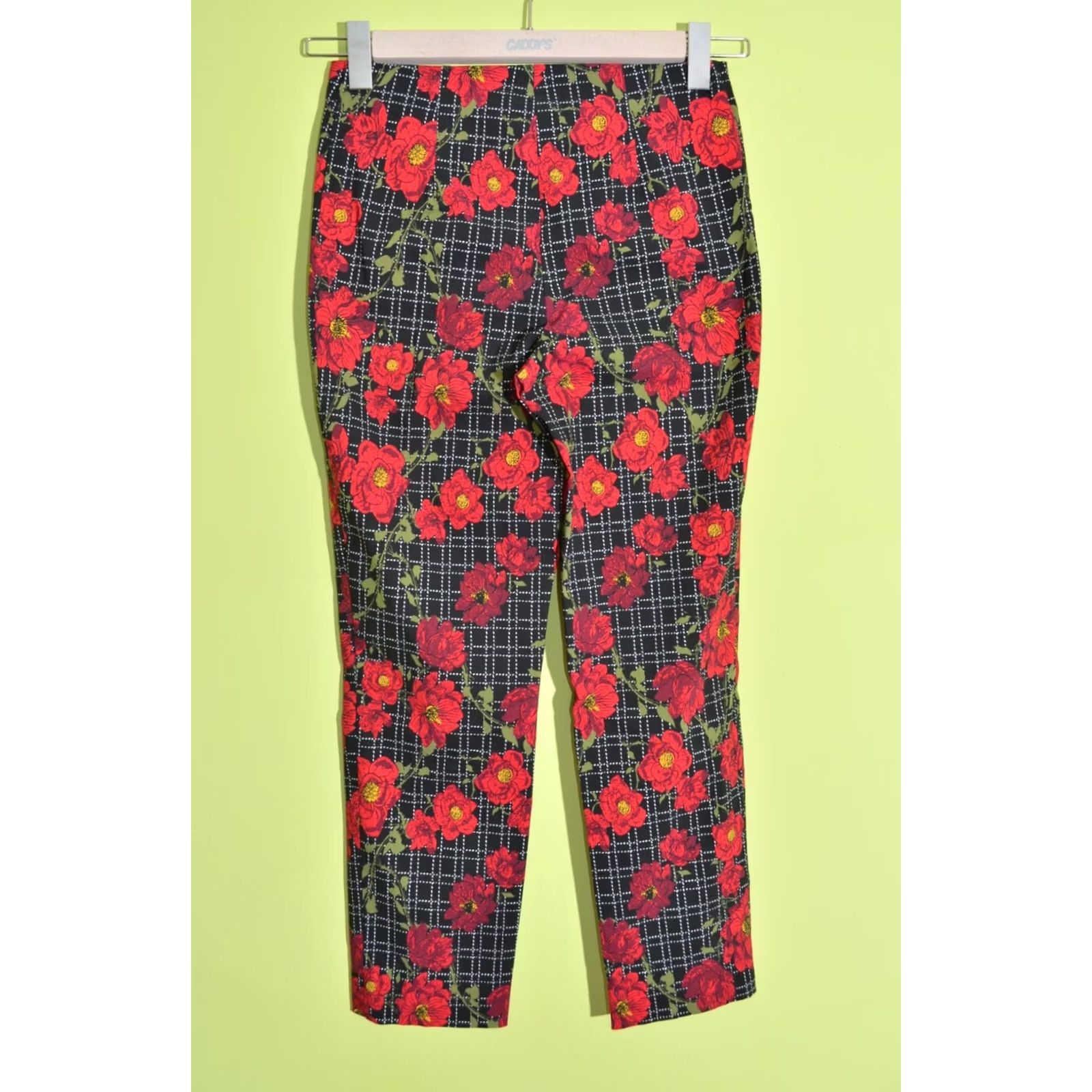 Joseph Ribkoff Joseph Ribkoff Womens Pants Trousers Poppy Flower Floral Print Size UK8 Size 30" / US 8 / IT 44 - 4 Thumbnail