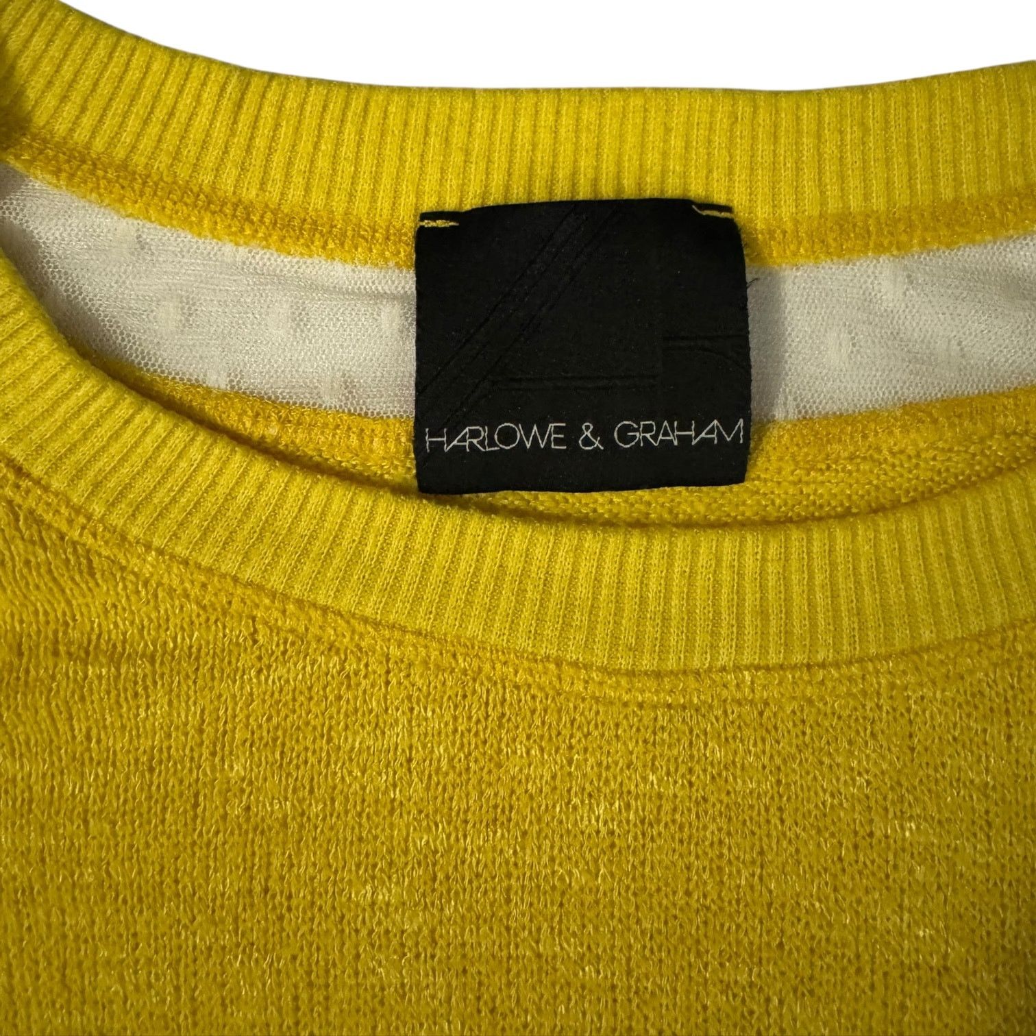Other Harlowe & Graham Yellow Lace Accent Retro Sweater Medium Size M / US 6-8 / IT 42-44 - 2 Thumbnail