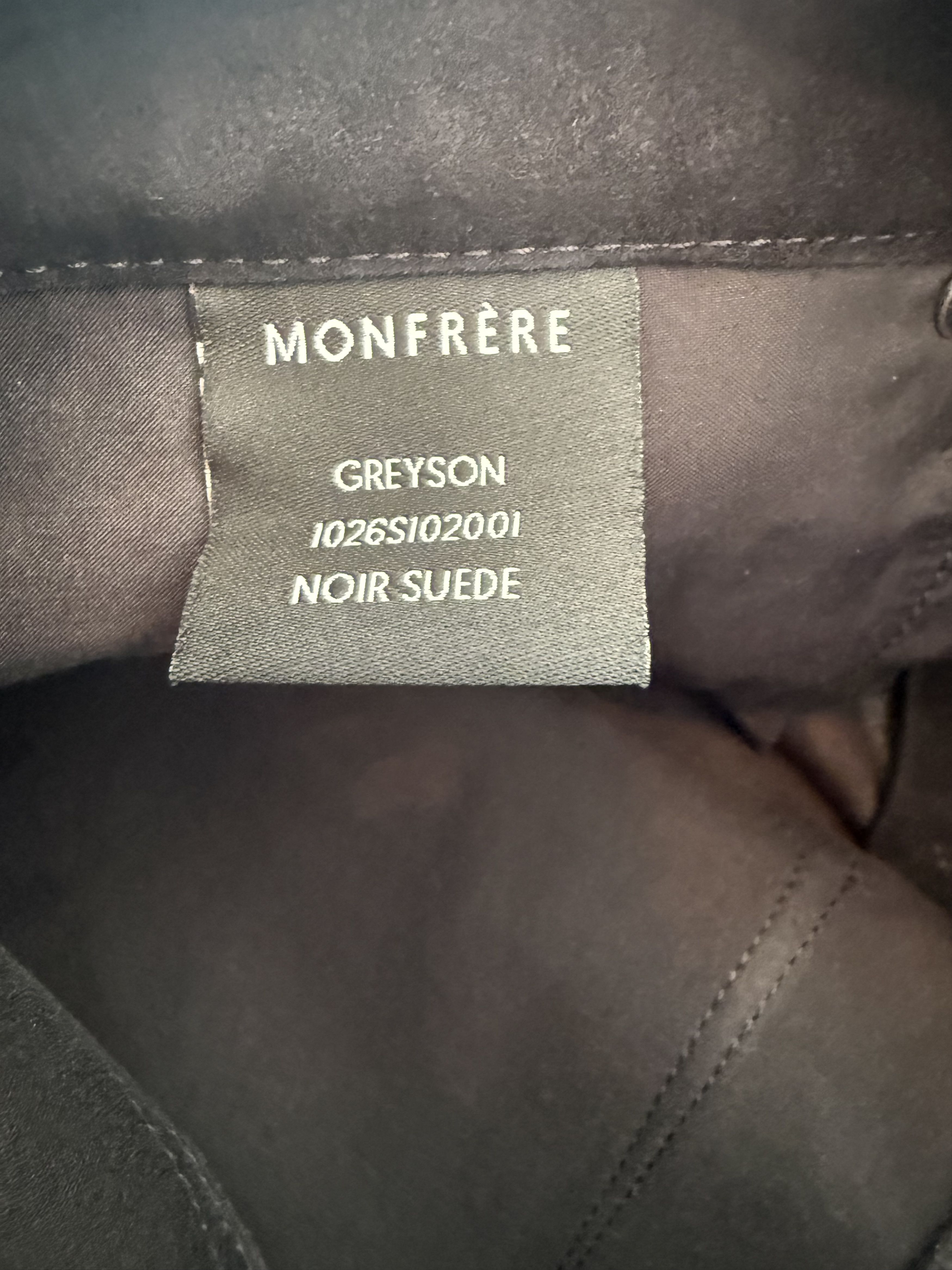MONFRERE Monfrere Greyson Noir Suede leather pants. BNWT Size US 33 - 3 Thumbnail