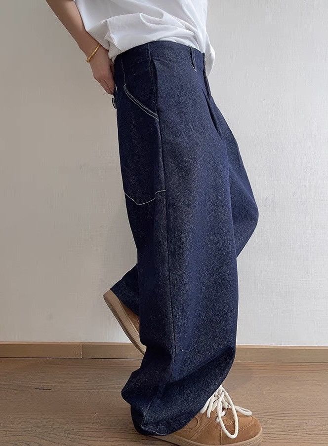 Japanese Brand × Vintage Cleanfit retro big pocket pleated baggy denim jeans Size US 32 / EU 48 - 3 Thumbnail