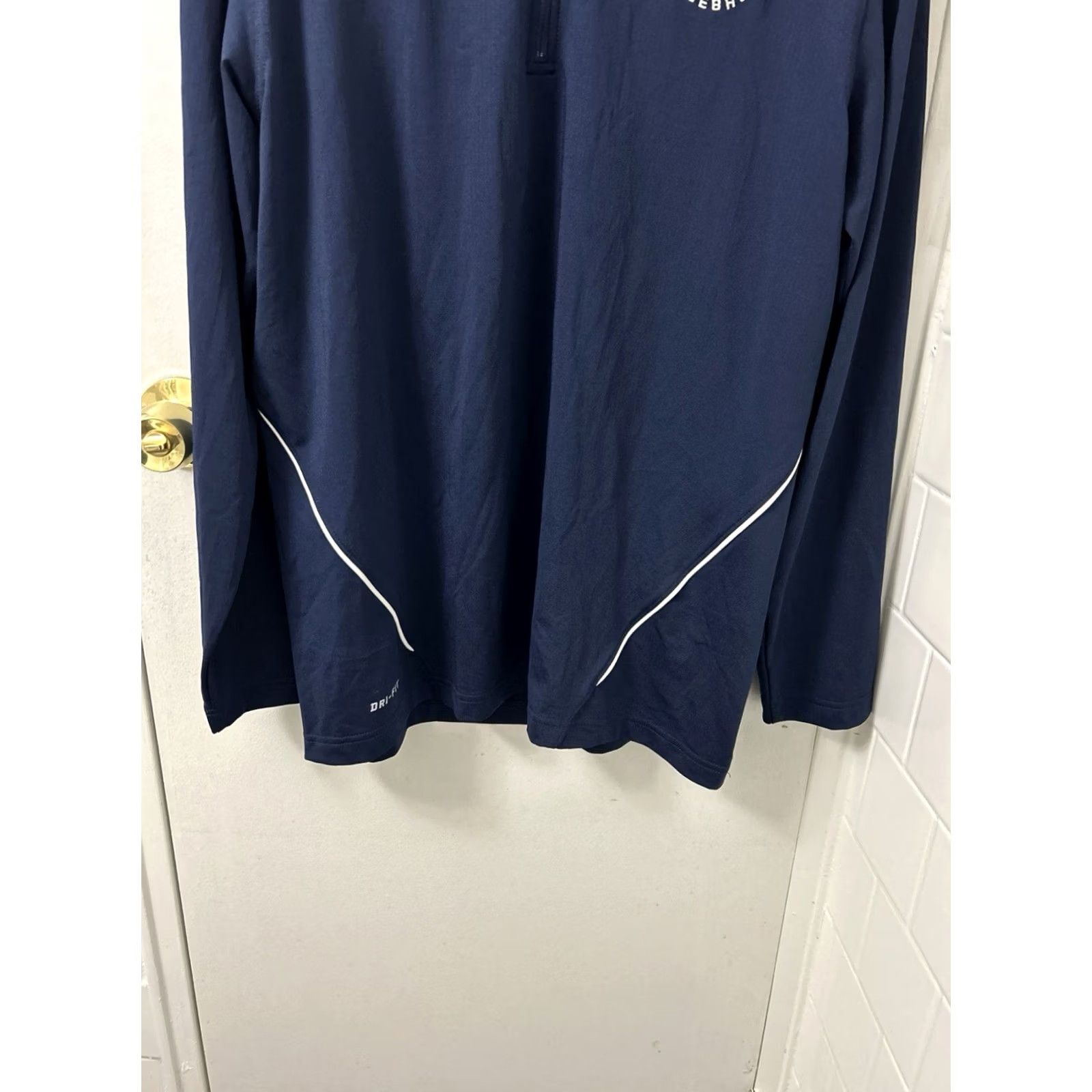 Nike Nike Dri-FIT Elite Long Sleeve Polo Mens S Navy Connecticut UConn 1/4 Zip NWT Size US S / EU 44-46 / 1 - 4 Thumbnail
