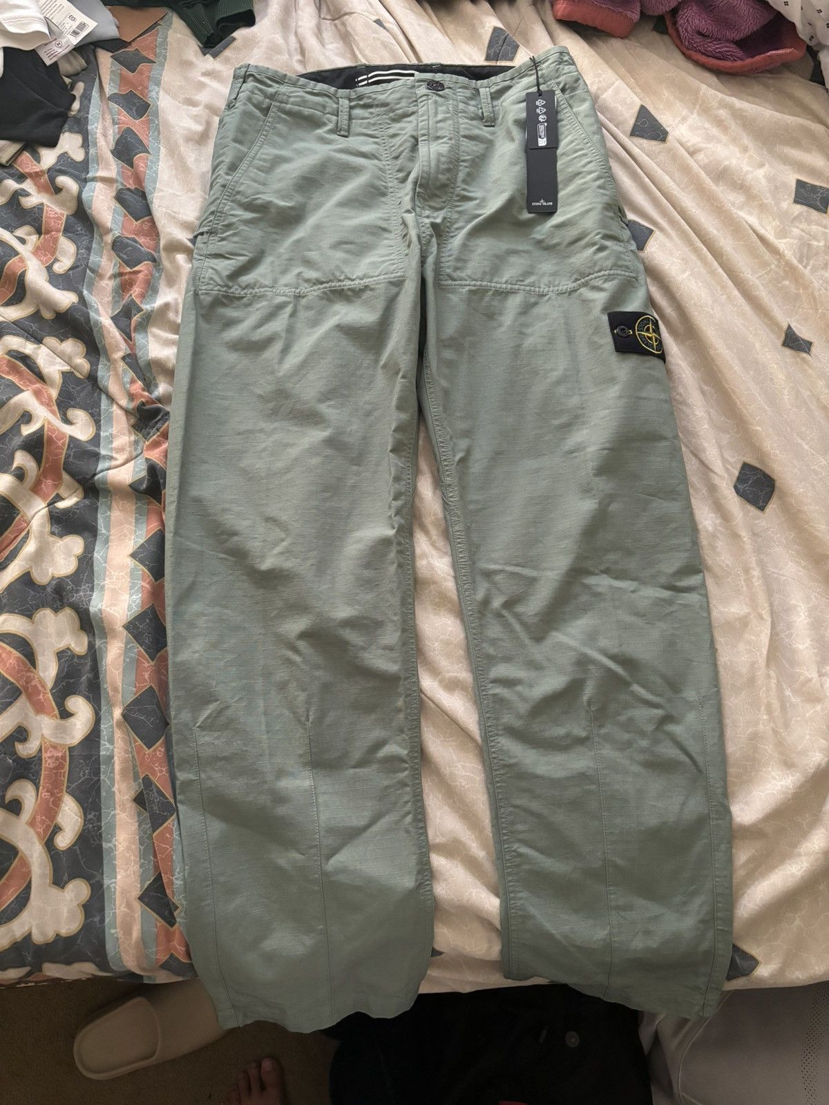 Stone Island Stone Island Green Garment-Dyed Trousers Size US 30 / EU 46 - 1 Thumbnail