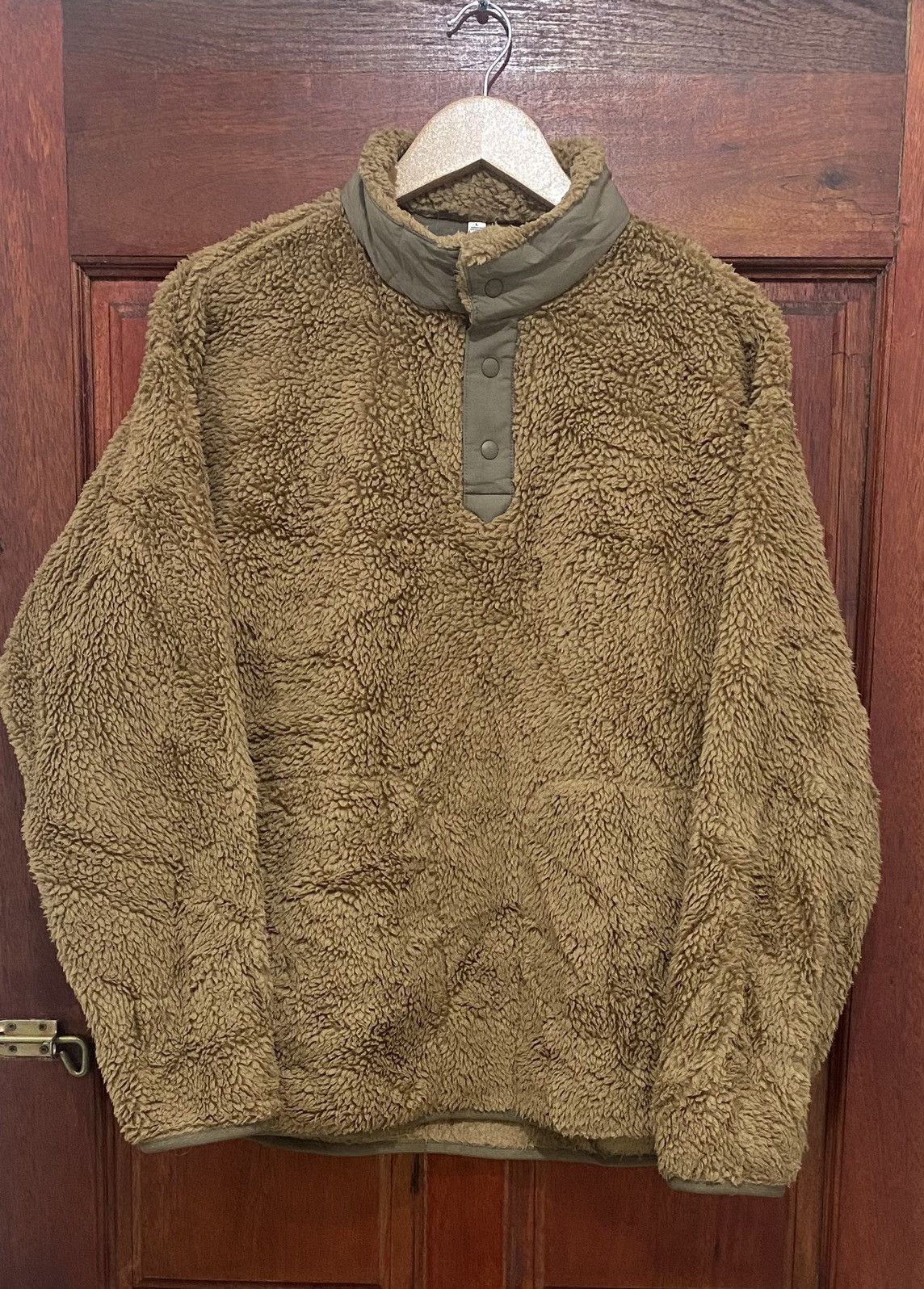 Uniqlo x White Mountaineering Fleece Sherpa Jacket Brown