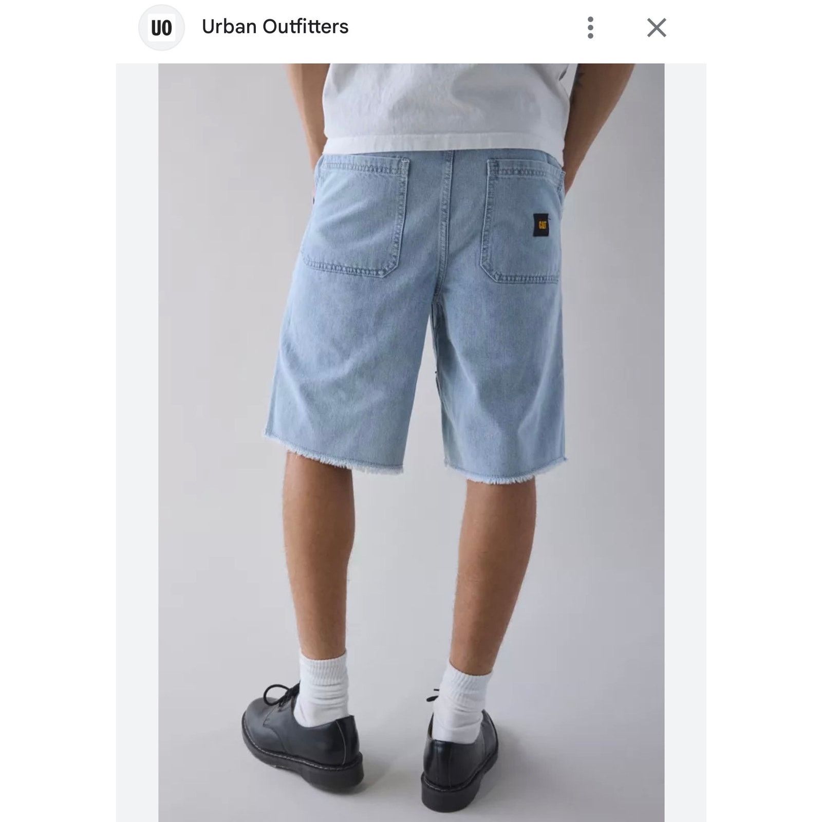 Caterpillar NWT Men's Cat for Urban Outfitters cut off denim shorts 32 Size US 32 / EU 48 - 2 Thumbnail