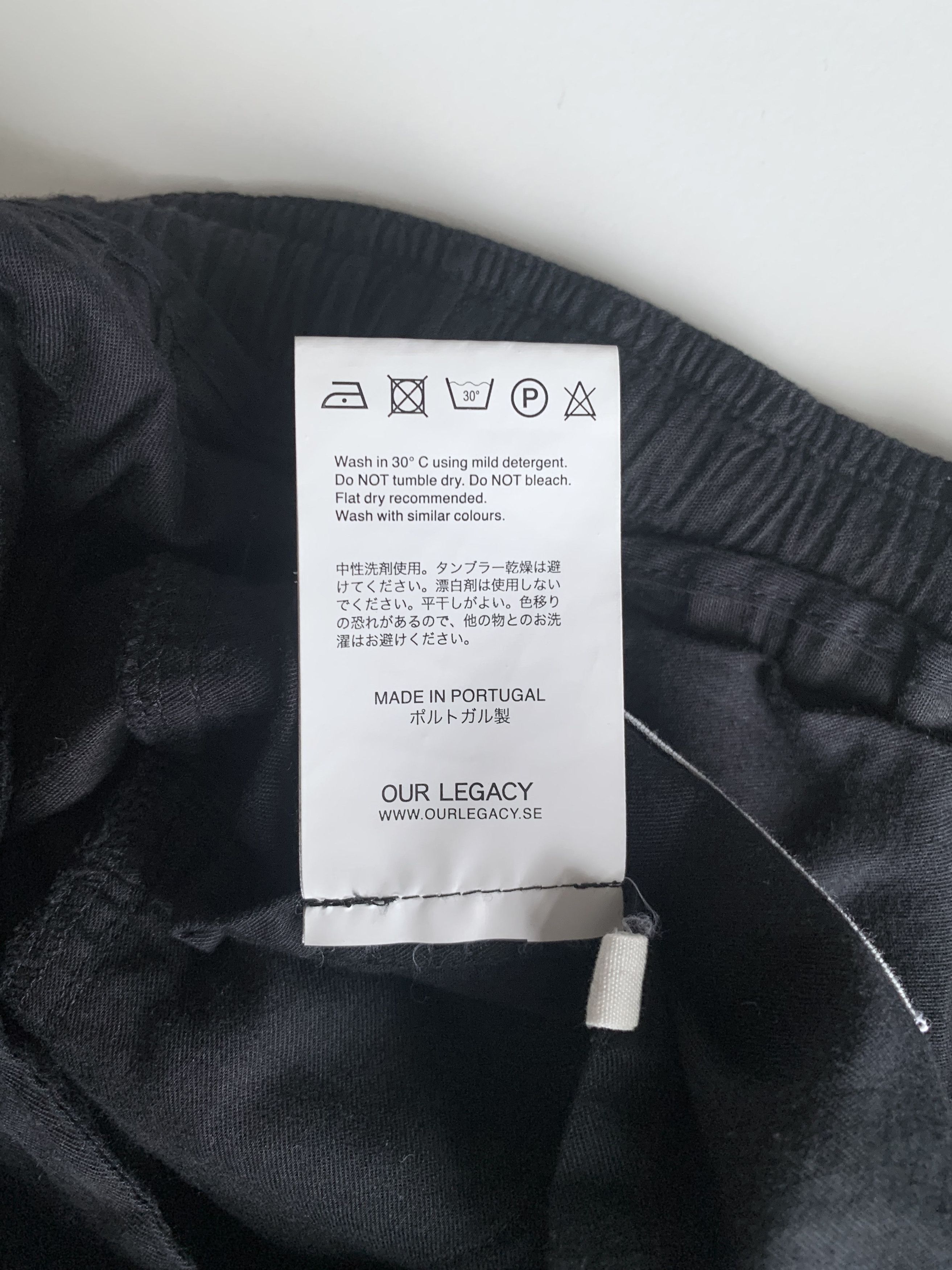 Our Legacy Washed Black Cotton/Linen Relaxed Pants Size US 32 / EU 48 - 6 Thumbnail
