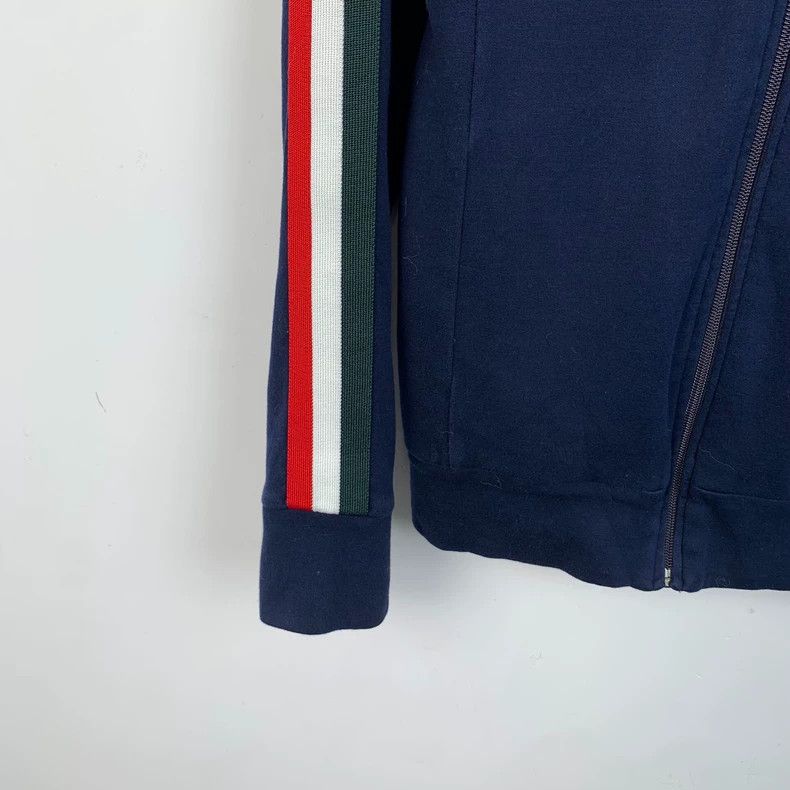Gucci Gucci Dark blue side stripe cotton zipper jacket 2502-Nexta Size US M / EU 48-50 / 2 - 4 Thumbnail