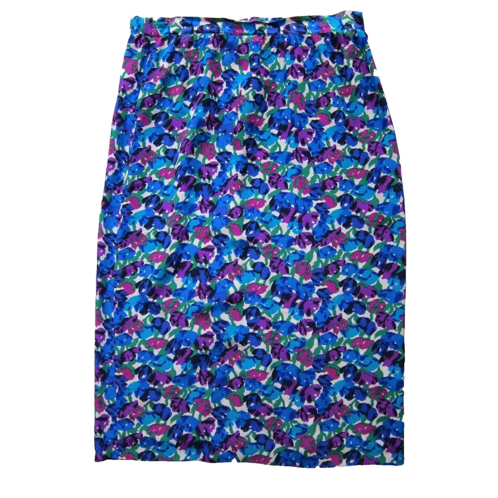 Vintage VINTAGE Argenti 100% Silk Blue Pink Floral Long Sleeve Blouse Skirt Set Women L Size L / US 10 / IT 46 - 3 Thumbnail