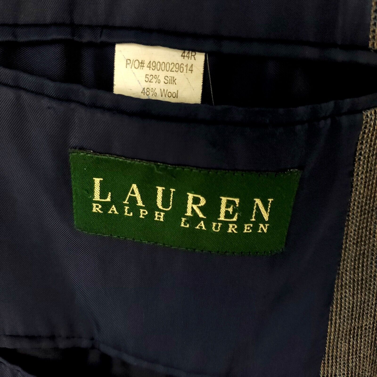 Lauren Ralph Lauren Lauren Ralph Lauren Silk Wool 2 Button Blazer 44R Blue Gray Size 44R - 7 Thumbnail