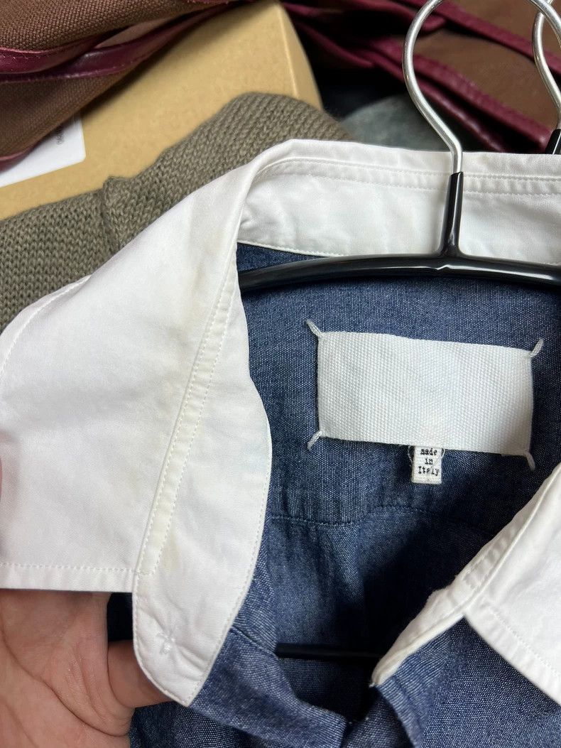 Maison Margiela Maison Margiela size 36 White label denim short sleeve shi Size US M / EU 48-50 / 2 - 7 Thumbnail