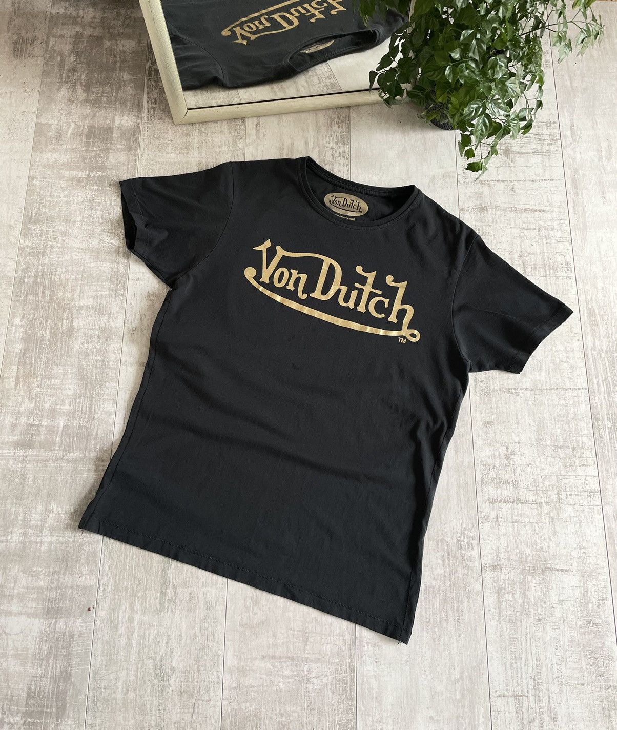 Vintage × Von Dutch Von Dutch Vintage Big Logo Gold T-Shirt Y2K Japanese Rare Size US L / EU 52-54 / 3 - 1 Thumbnail